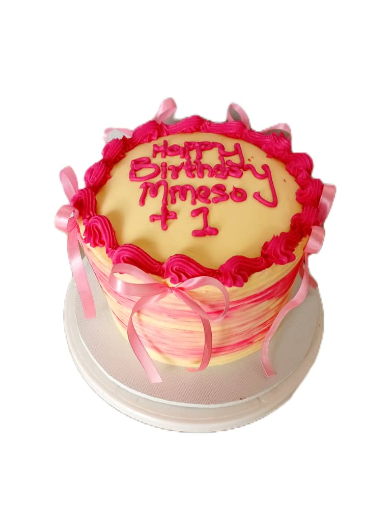 pink buttercream frosting suitable for girl birthday