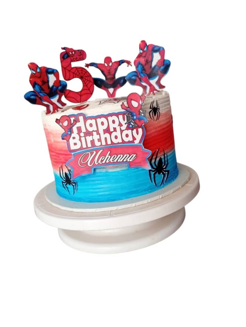 spider man cake design suitable for fans of spider, boys cake design